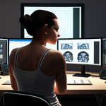 **

Prompt: Character designer at work, surrounded by multiple screens displaying Maya, ZBrush, and Photoshop, focused expression, strong lighting, portfolio visible in background showcasing diverse character styles, desk with sketchbook and Wacom tablet, modern studio environment, professional atmosphere.

**