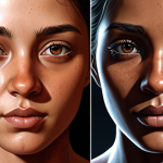 Realistic Character Shading**

Prompt: "Character design, realistic rendering, complex and nuanced shading, natural light, emphasis on form and volume, warm skin tones with cool shadows, intricate textures, digital painting, professional illustration."

**