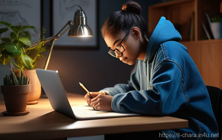 캐릭터디자인 자격증 학습을 위한 무료 강의 - Prompt 1: Aspiring Digital Artist in a Cozy Studio** 캐릭터디자인 자격증 학습을 위한 무료 강의 - Prompt 1: Aspiring Digital Artist in a Cozy Studio**