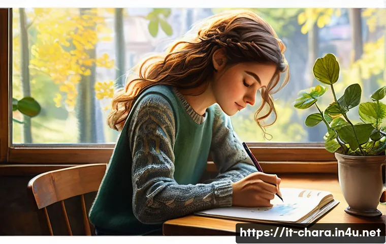캐릭터디자인 직무를 위한 주요 도구 - **Prompt:** A young, Italian female artist, with short, wavy brown hair, sits absorbed at a rustic w...
