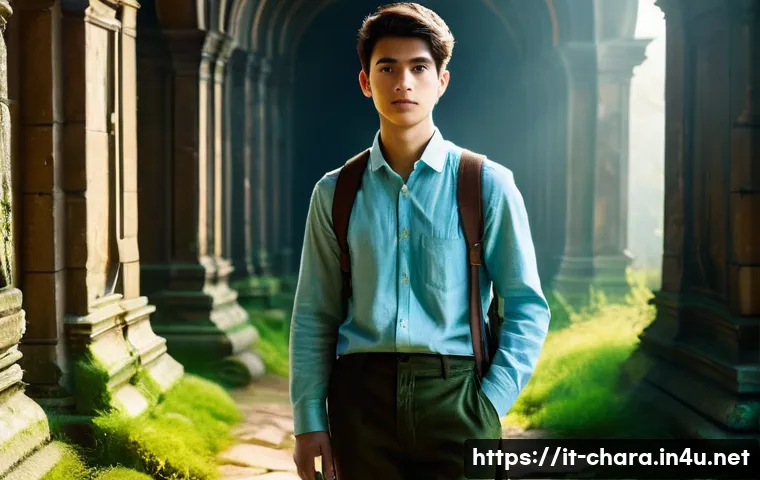 캐릭터디자이너가 알아야 할 심리적 트렌드 - The Resilient Scholar's First Step**
Prompt: A detailed full-body shot of a young adult scholar, ap...
