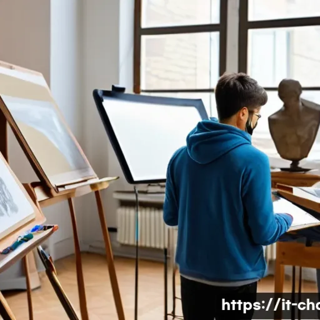 캐릭터디자인 자격증과 학위 프로그램 비교 - "A warm and inspiring scene inside a classic Italian art academy studio. Diverse students, ranging f...