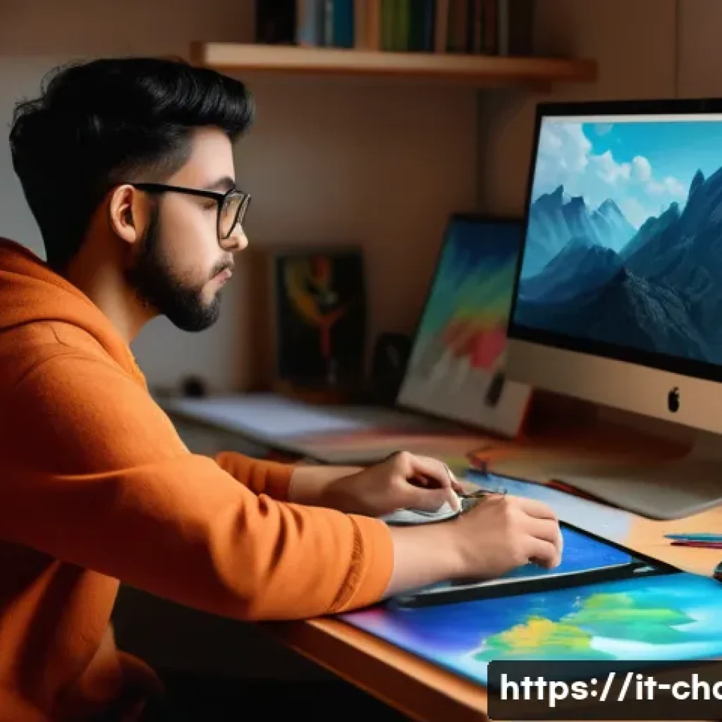 캐릭터디자인과 관련된 무료 학습 자료 - A young digital artist&rsquo;s cozy workspace featuring a high-quality graphic tablet like the Huion H610 ...