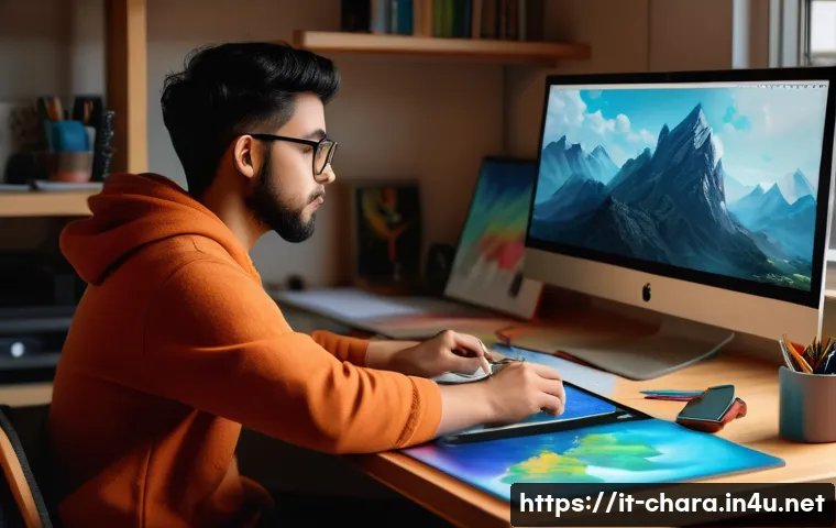 캐릭터디자인과 관련된 무료 학습 자료 - A young digital artist&rsquo;s cozy workspace featuring a high-quality graphic tablet like the Huion H610 ...