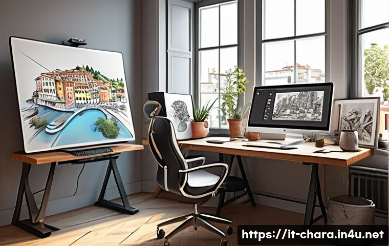 캐릭터디자인 자격증과 관련된 최신 뉴스 - A professional character designer&rsquo;s workspace showcasing a modern digital art studio in Italy, with ...