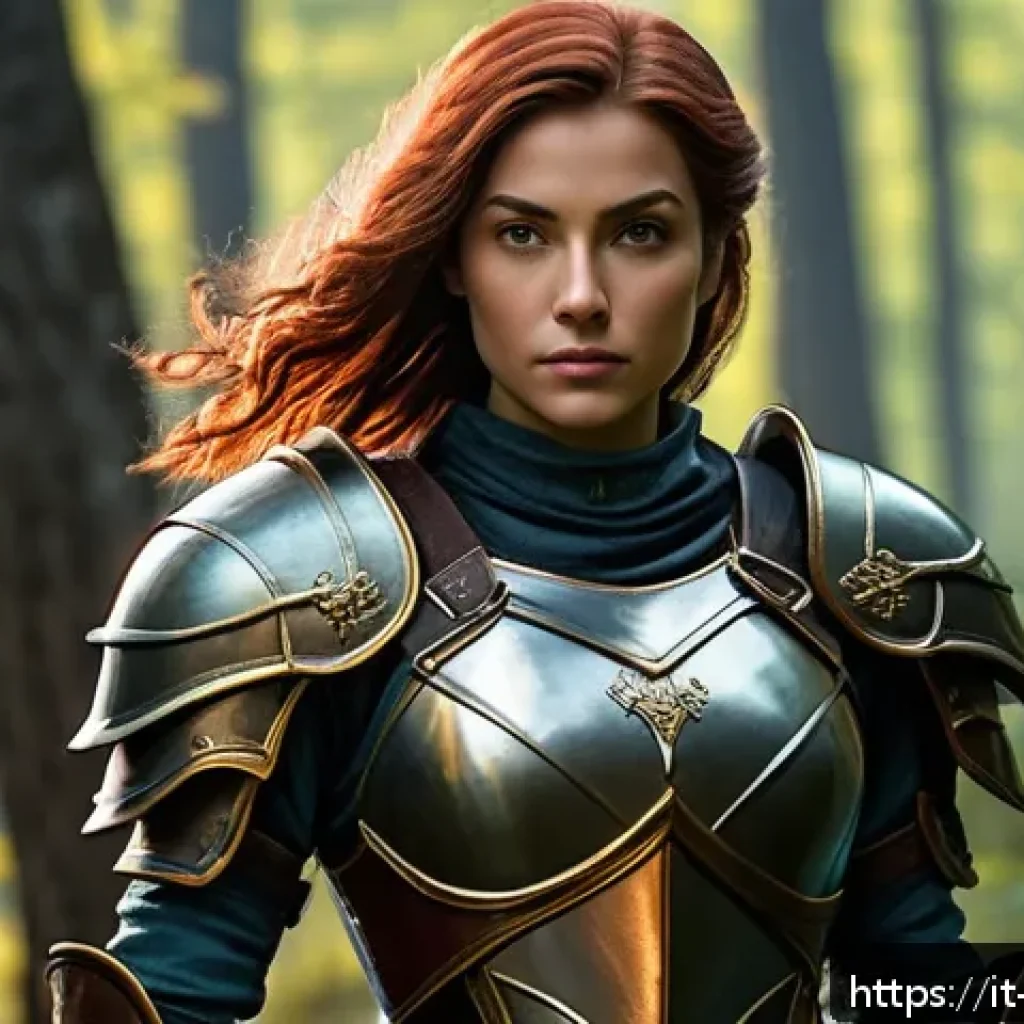 캐릭터디자인 자격증 학습을 위한 자료 정리 - A dynamic character design of a confident female adventurer in stylized European comic style, wearin...