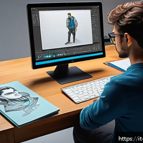 캐릭터디자인 자격증 학습에서 필요한 자료 정리 - A professional character designer&rsquo;s digital workspace featuring a high-end Wacom Cintiq tablet displ...